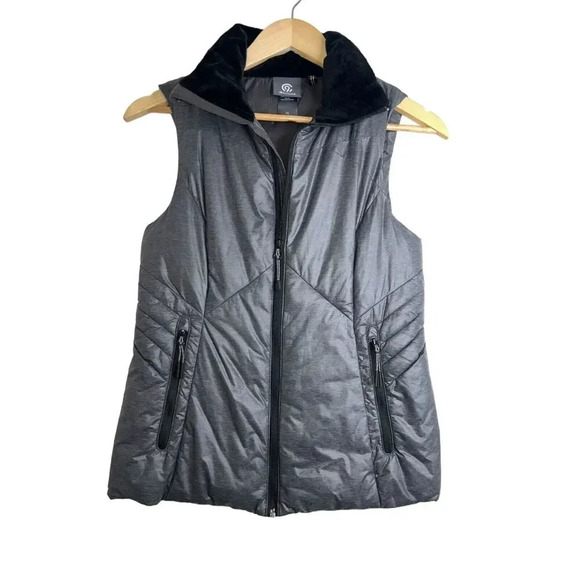 C9 by Champion Jackets & Blazers - Champion C9 women’s Charcoal full zip vest fur lined puffer jacket size XSmall